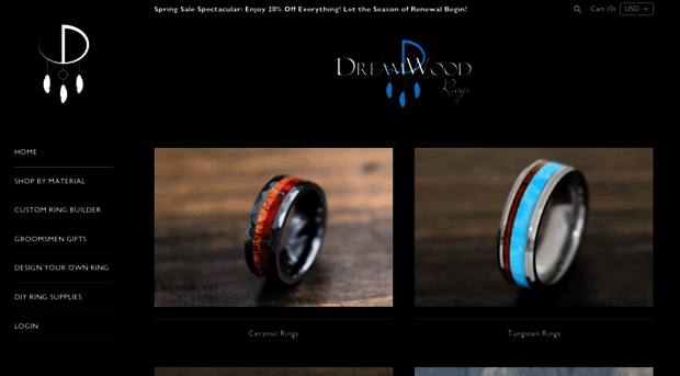 dreamwoodrings.com