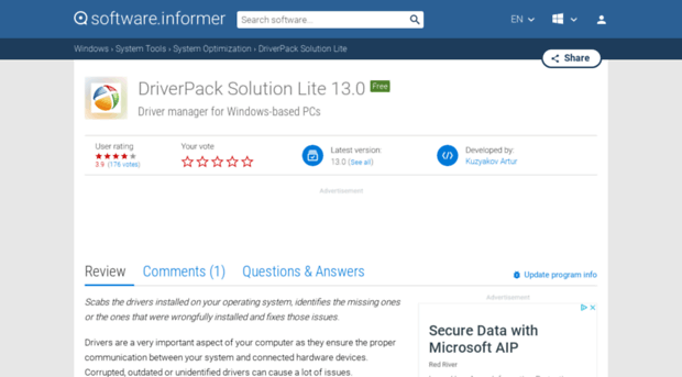 driverpack-solution-lite.software.informer.com