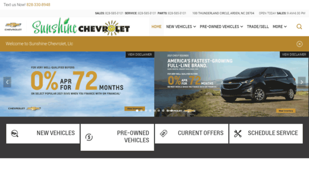 drivesunshinechevy.com