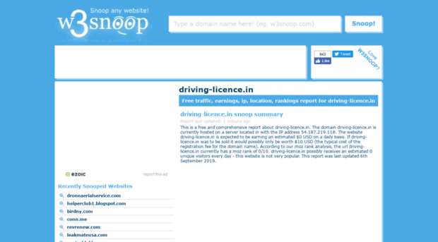 driving-licence.in.w3snoop.com