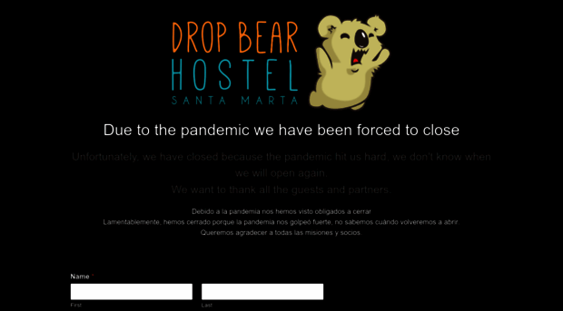 dropbearhostel.com