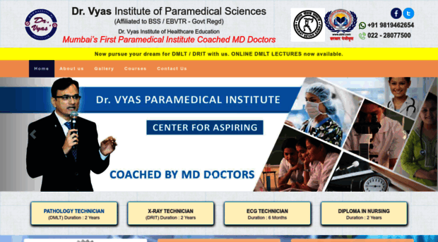 drvyasparamedicalinstitute.com