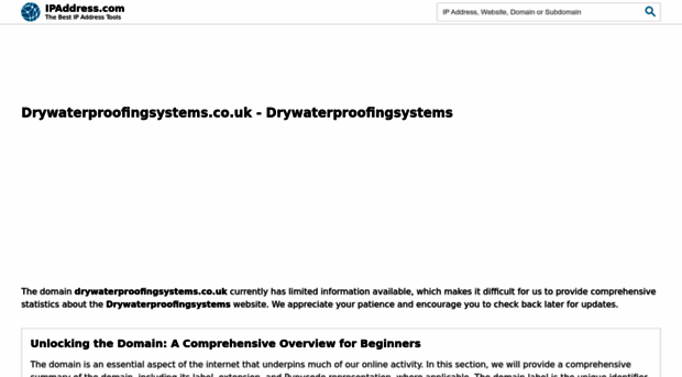 drywaterproofingsystems.co.uk.ipaddress.com