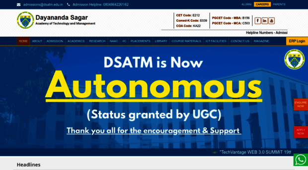 dsatm.edu.in