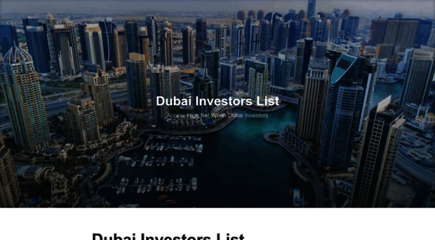 dubaiinvestorslist.com