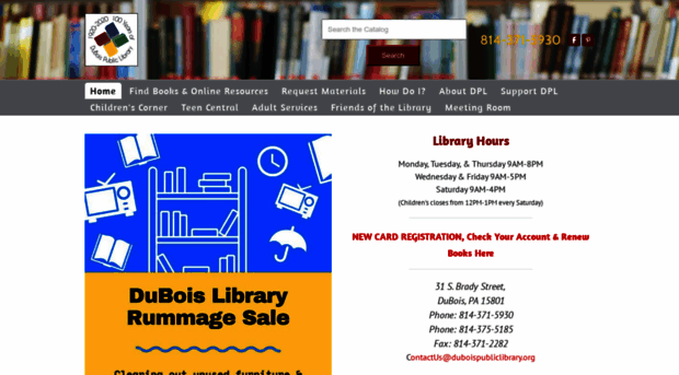 duboispubliclibrary.org