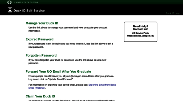 duckid.uoregon.edu