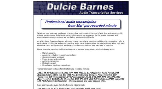 dulciebarnes.co.uk