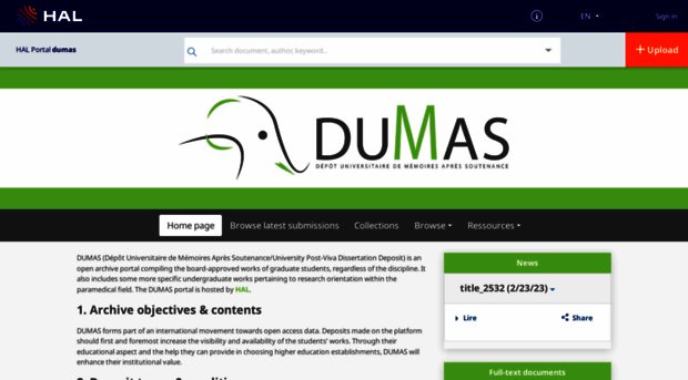 dumas.ccsd.cnrs.fr