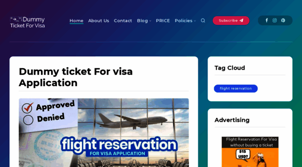 dummyticketforvisa.com