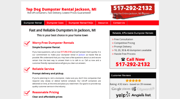 dumpsterrentaljacksonmi.com