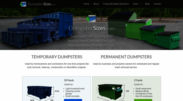 dumpstersizes.com