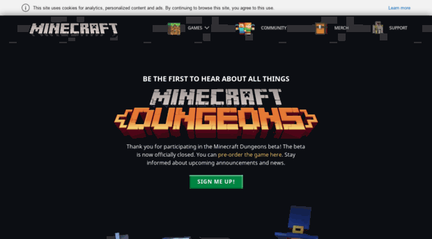 dungeons.minecraft.net