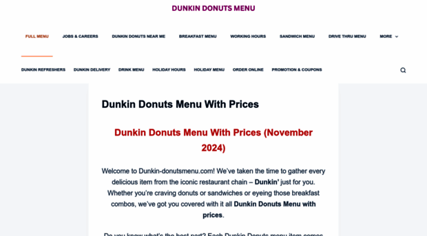 dunkin-donutsmenu.com