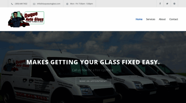 duqueautoglass.com