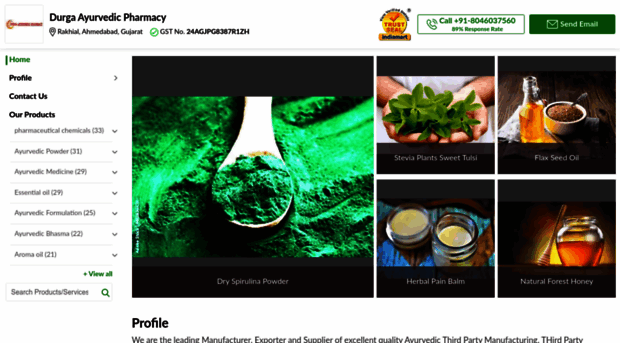 durgaayurvedicpharmacy.com