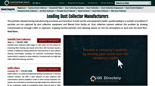 dustcollectormanufacturers.org