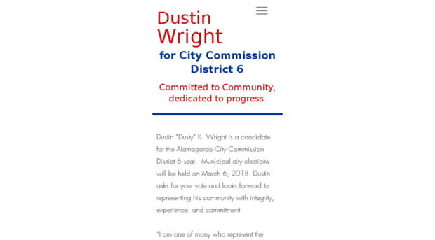 dustinwrightforcommission.com