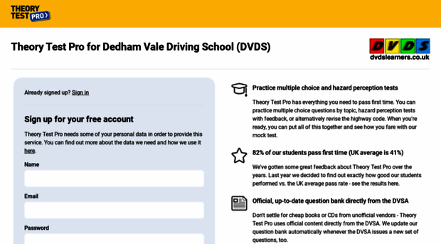 dvdslearners.theorytestpro.co.uk