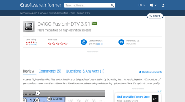 dvico-fusionhdtv.software.informer.com