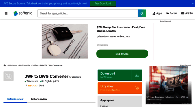 dwf-to-dwg-converter.en.softonic.com