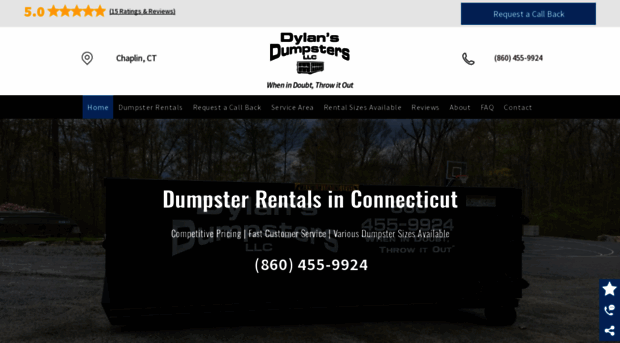 dylansdumpstersct.com