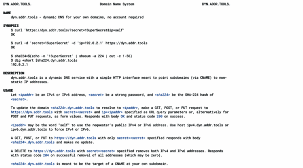 dyn.addr.tools