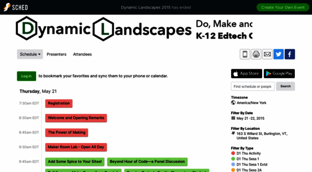 dynamiclandscapes2015.sched.org