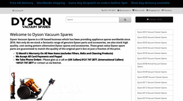 dysonvacuumspares.co.uk