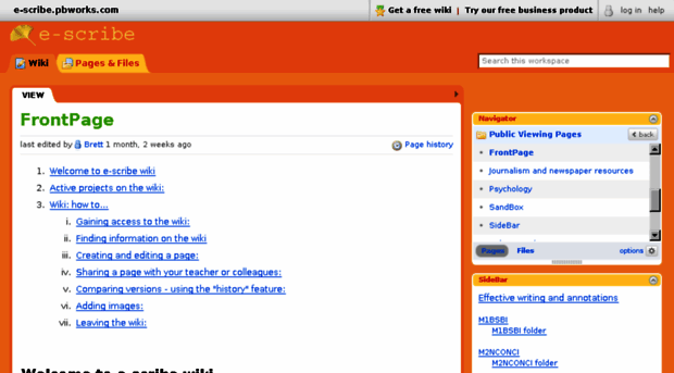 e-scribe.pbworks.com