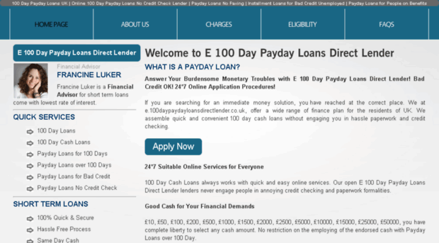 e.100daypaydayloansdirectlender.co.uk