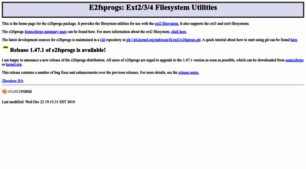 e2fsprogs.sf.net