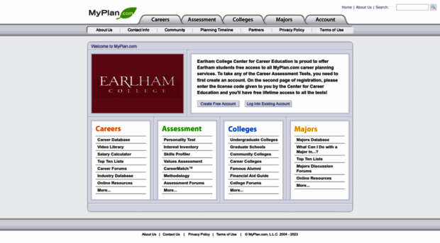 earlham.myplan.com