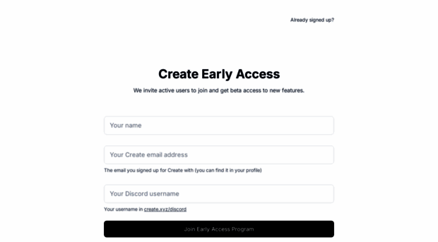 earlyaccess.created.app