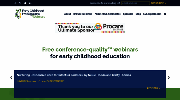 earlychildhoodwebinars.com