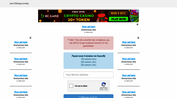 earn100dogecoinday.faucetfly.com
