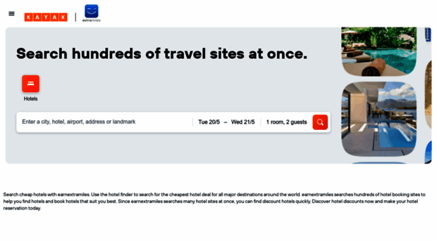 earnextramiles.kayak.com