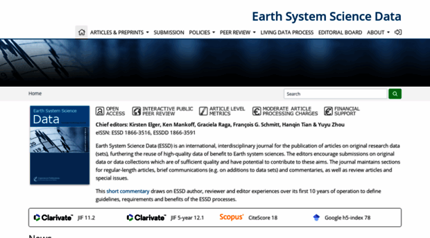 earth-system-science-data.net