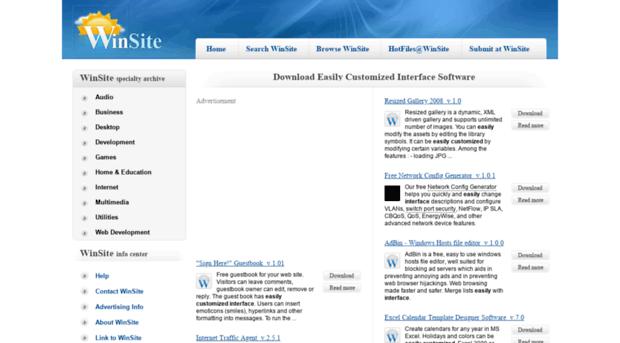 easily-customized-interface.winsite.com