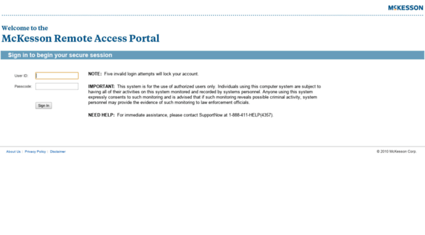 east-access.mckesson.com - McKesson Remote Access Portal ...