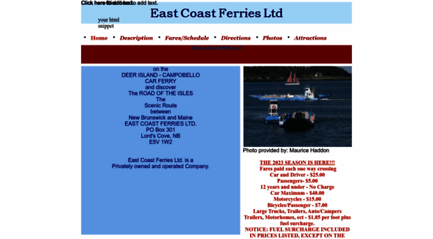 eastcoastferries.nb.ca