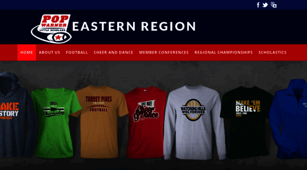 easternregionpopwarner.com