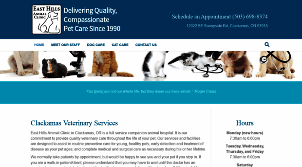 easthillsanimalclinic.com