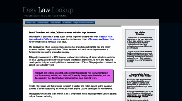 easylawlookup.com