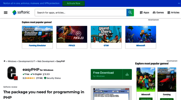 easyphp.en.softonic.com