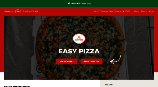 easypizzamenu.com