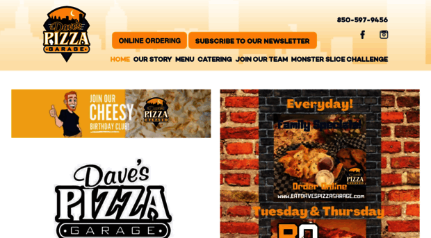 eatdavespizzagarage.com