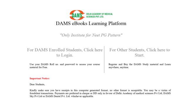 ebooks.damsdelhi.com