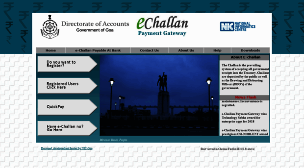 echallanpg.goa.gov.in - Home - Echallanpg Goa