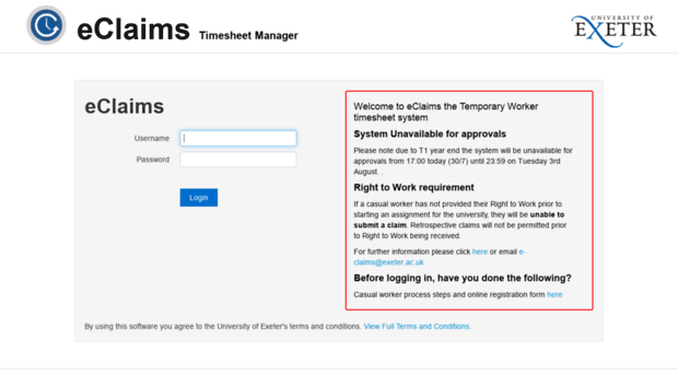 eclaims.exeter.ac.uk